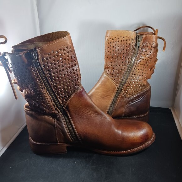 Bed Stu Tan Taupe Leather Cheshire Boots Women's size 9.5M - Picture 7 of 12